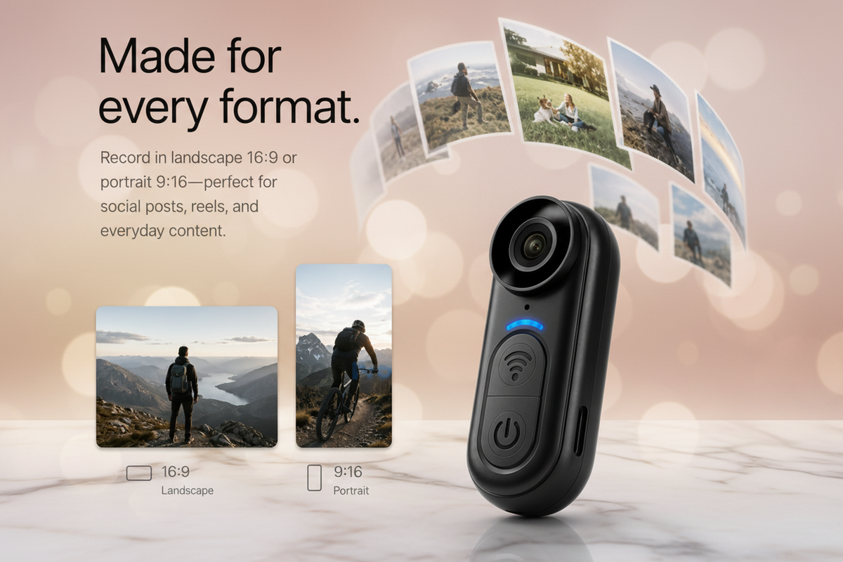 CAM Pro 2 portrait and landscape recording for Reels, Shorts and TikTok